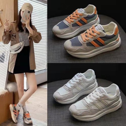 女运动鞋2024春季新款ins户外学生女鞋厚底休闲鞋潮流运动板鞋女