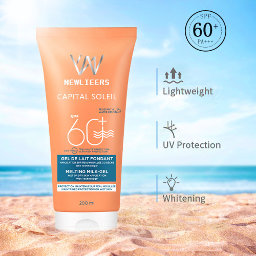 cross-border refreshing not oily outdoor uv isolation sunscreen cream spf50 english genuine goods sunscreen