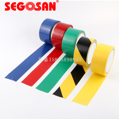 Pvc Warning Tape Color Black and Yellow Warehouse Workshop Floor Marking Film High Adhesive Parking Space Positioning Stair Tape