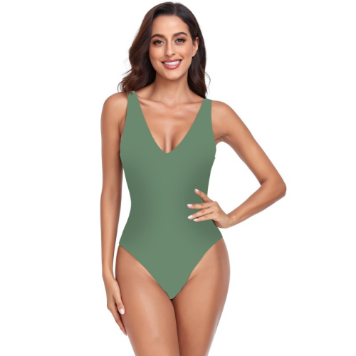 Women‘s Large V-neck One-Piece Swimsuit Sexy Backless Skinny
