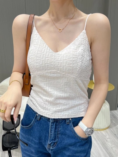 吊带背心女带胸垫V领美背内搭夏季性感修身辣妹外穿抹胸内衣上衣