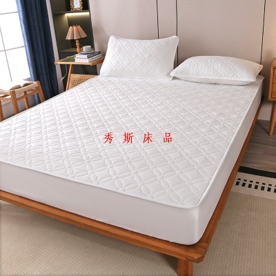 2024 Raw Cotton Fitted Sheet One-Piece Cotton Padded Thickened Simmons Protective Cover Non-Slip Fixed Dustproof Mattress Cover