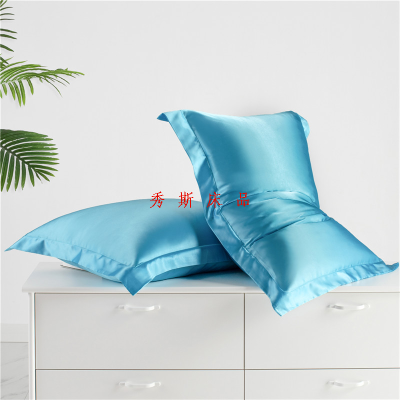 Satin Artificial Silk Cross-Border Bedding Pillowcase Can Be Customized Three-Piece Set Four-Piece Set Bed Sheet Fitted Sheet