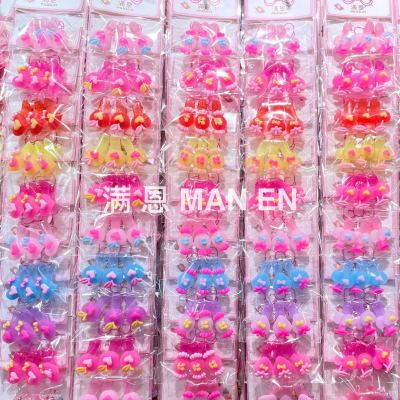 Children's Jelly Barrettes Girl's Hair Accessories Princess Frosted Headdress Fashion Press Clip Fruit Clip Butterfly Bang Clip