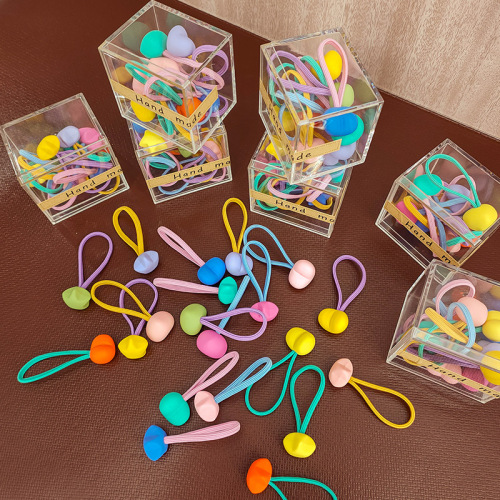 10条装 可爱糖果色发绳发圈少女心头绳甜美扎发皮筋韩国儿童发饰