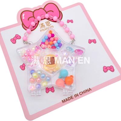 Children's Gift Diy Material Necklace Girl Bracelet Beads Gift Box Handmade Beaded Educational Girl Toy