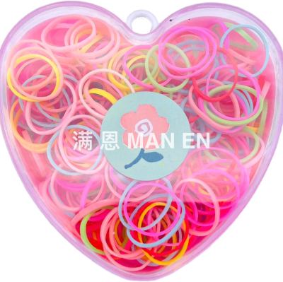 Children's Cartoon Transparent Box Rubber Band Gift Girl's Hair Band Strong Pull Head Rope Pineapple Box Violin Case