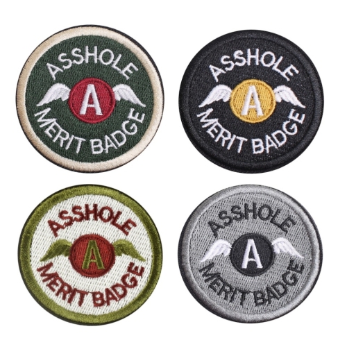 Embroidered Epaulet Velcro Armband Merit Badge Multi-Color round Patch Cloth Sticker Spot Supply Free Wool Surface