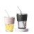 Bamboo Joint Cup Portable with Cover Coffee Cup Cup with Straw Creative Office Glass Straw Cup Cup with Straw