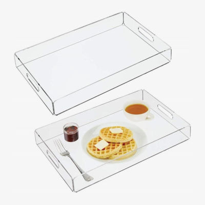 Home Decoration Living Room Home Tea Tray Transparent Acrylic Tray Organic Glass Furnishing Article