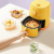 Lunch Box Glass Bowl High Temperature Resistant Microwave Oven Heating Bowl Lid with Air Valve Office Worker with Rice