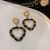 925 Silver Needle Korean Dongdaemun Simple Small Ear Studs Earrings 2023 New Ins Style Love Pearl Earrings for Women
