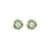 Camellia Sterling Silver Needle Three-Dimensional Fresh Green Stud Earrings Korean Sweet and Simple Elegant Design Special-Interest Earrings Fashion