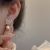 925 Silver Stud Rhinestone-Encrusted Bowknot Pearl Earrings Fresh Sweet Design Ear Studs Simple and Compact High-Grade Earrings