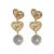 Sterling Silver Needle Korean French Hollow Heart Pearl Earrings Female Niche Temperament Entry Lux Design Sense Earrings Earrings