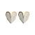 Sterling Silver Needle Korean Dripping Oil Heart Trendy Fresh Cream Light Luxury Minority Elegant Advanced Design Sense Earrings Ear