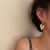 Sterling Silver Needle Korean Asymmetric Pearl Earrings for Women Simple Graceful Light Luxury Minority Design Sense Earrings Ear Rings