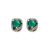 925 Anti-Silver Needle Retro Textured Loving Heart Zircon Ear Studs Cold Style Simple Geometric Metal Heart Diamond Earrings