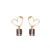 New Chinese Style 925 Anti-Silver Needle Sweet Girl Love Square Diamond Crystal Stud Earrings Ins Style Fashion Love Personalized Earrings