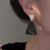 925 Pleated Triangle Geometric Earrings Niche Design Unique Earrings New Popular High Sense Graceful Earrings