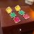 New Chinese Style Anti-Silver Needle Palace Style Color Matching Geometric Multi-Color Blocks Earrings Colorful Dopamine Long Drop Earrings