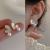 925 Silver Needle Simple Heart Pearl Stud Earrings Special-Interest Design Ins All-Match Earrings Fashion Temperament Entry Lux Earrings