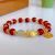2024 New Dragon Year Year of Fate Bracelet New Chinese Retro Creative One Dragon Steamed Dumplings Blessing Card Pendant Beaded Bracelet