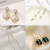 Ins925 Silver Needle Cat Eye Zircon Pearl Stud Earrings Graceful Geometric Love High Sense Earrings Korean Earrings Wholesale
