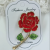 New Vintage Court Style Red Rose Brooch Fashion Pin Romantic Simple Textured Elegant Clothing Accessories