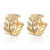 Golden Wheat Diamond Ear Ring Fashion Branches Diamond Earrings New Chinese Style Anti-925 Niche Personality Minimalist Elegant