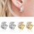Golden Wheat Diamond Ear Ring Fashion Branches Diamond Earrings New Chinese Style Anti-925 Niche Personality Minimalist Elegant
