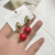 Korean-Style Festive Red Pearl C- Shaped Earrings Sterling Silver Needle High-Grade New Year Minimalist Design Earrings
