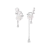 Ice Rose Series Long Dignified Flowers Earrings Women's French Style Retro Stud Earrings Silver Pin Earrings 2023 New