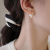 Water Drop Pearl Earrings Advanced Texture One Style for Dual-Wear Elegant Earrings Female Earrings Detachable Curved Metallic Pearl
