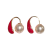 Drop Oil Geometric Pearl Stud Earrings for Women 2023 New Popular Temperamental Minority Design Light Luxury All-Match Earrings