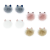 Sweet All-Matching Cat Ear Fur Ball Earrings for Women Short Autumn and Winter Sterling Silver Needle Ear Studs Internet Hot Star with the Same Type Earrings