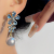 New Korean Rhinestone Flower Water Drop Earrings Sterling Silver Needle Female Fashion Personality Temperament Entry Lux Ear Studs Earrings