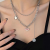Pink Love Necklace Sweater Chain 2024 New Light Luxury Minority High-Grade Hip Hop Ins Trendy Female Sweet Cool Style
