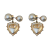 Sterling Silver Needle Pearl Heart Alphabet Letter Earrings Socialite Chanel Light Luxury High-End Ear Studs One Style for Dual-Wear Earrings