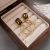 New Silver Stud Rhinestone-Encrusted Maillard Square Bow Earrings Trendy Elegant Earrings Niche Versatile Earrings