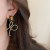 New Silver Stud Rhinestone-Encrusted Maillard Square Bow Earrings Trendy Elegant Earrings Niche Versatile Earrings