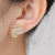 Sterling Silver Needle Diamond Opal Butterfly Studs Temperament Special Interest Light Luxury Earrings Fashion Commuter Ear Rings Women