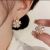 Love and Hate Lotus Pond Moonlight Flower Double-Sided Wear Sweet Earrings Female Personality Opal Elegant Ear Clip Ear Rings