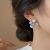 Gradient Crystal Flowers Fashion All-Match Stud Earrings Women's Special-Interest Design Light Luxury Earrings French Fashion High-Grade Earrings