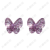 22x26mm Transparent Acrylic AB Plating Color Three-Dimensional Fat Butterfly Diy Handmade Mobile Phone Charm Beaded Loose Beads Accessories