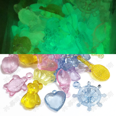Luminous Transparent Acrylic Various Crystal Cartoon Mixed Diy Mobile Phone Charm Amusement Park Crane Machines Toy Scattered Beads