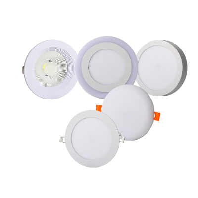 LED Panel Light Kitchen Living Room Aisle Two-Color Downlight Embedded 18 W24w round and Square Ceiling Ultra-Thin