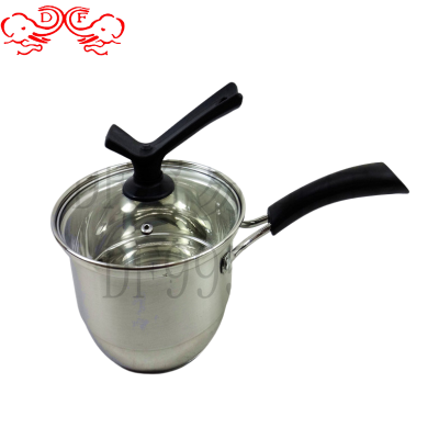 Df99589 Milk Pot Stainless Steel Single Handle Milk Pot Milk Pot Soup Pot Instant Noodle Pot Cooking Noodle Pot Hot Pot Kitchen for Hotel