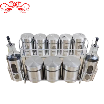 Df68340 Stainless Steel Spice Jar Seasoning Bottle Visual Seasoning Jar Pepper Shaker Pepper Cellar Set