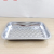 Df99022 Stainless Steel Diamond Square Plate Tray Fruit Plate Barbecue Plate Stainless Steel Plate Hotel Supplies